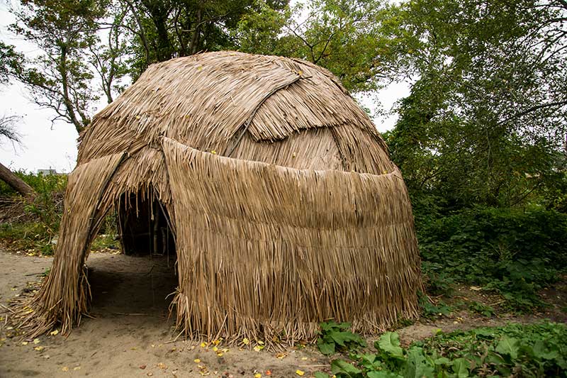 Eine indianische Hütte auch Wikiup genannt