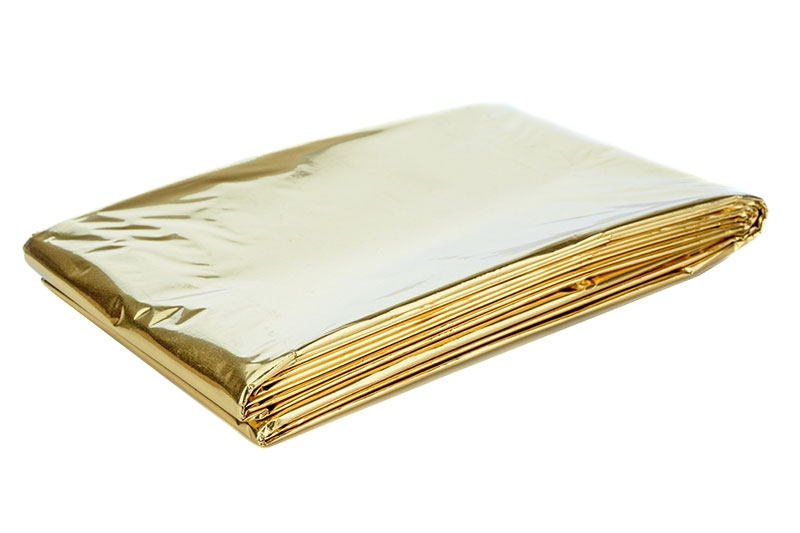 Rettungsdecke in Gold